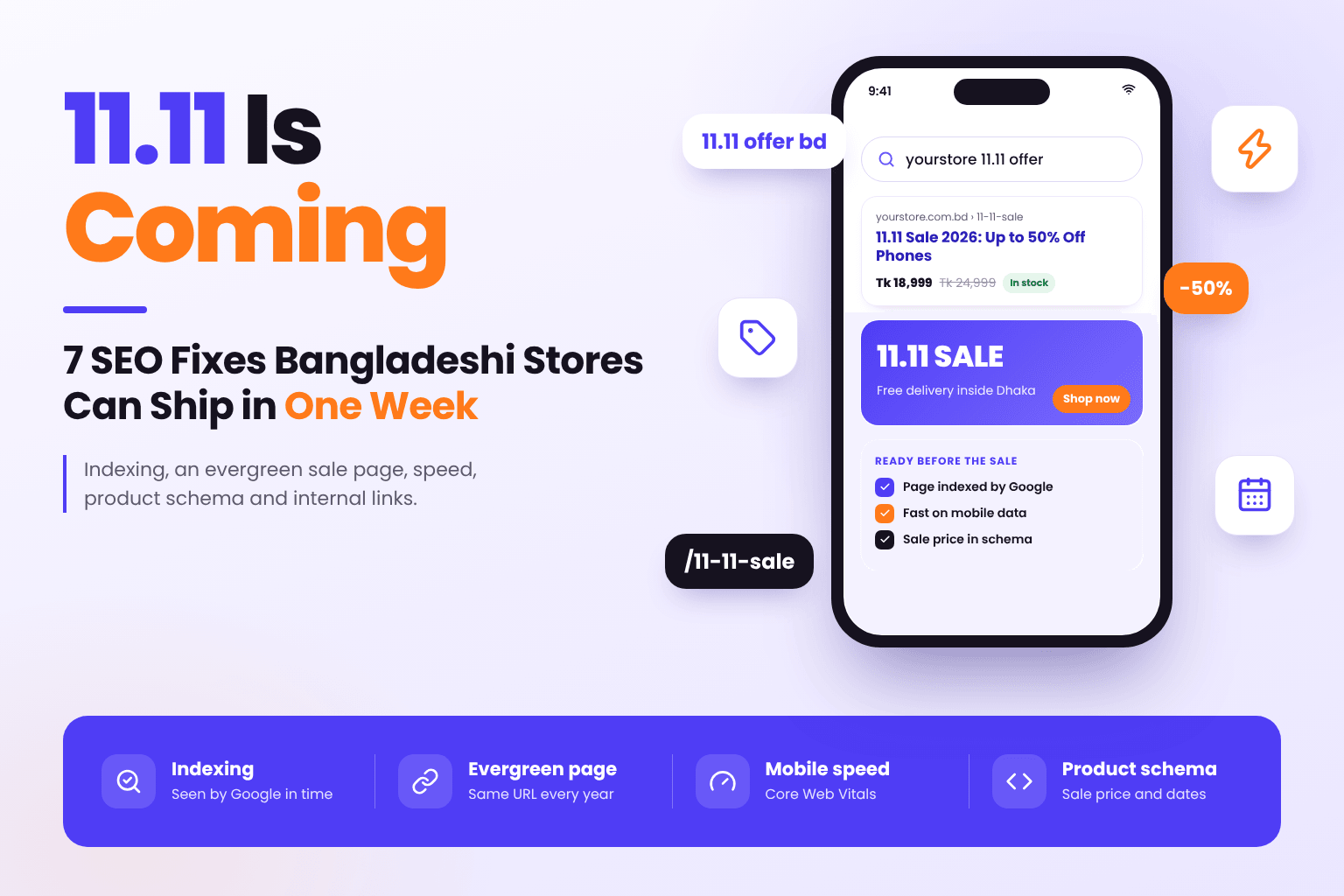11.11 Is Coming: 7 SEO Fixes Bangladeshi Stores Can Ship in One Week