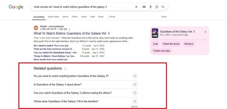  search result: what movies do i need to watch before guardians of the galaxy 3 