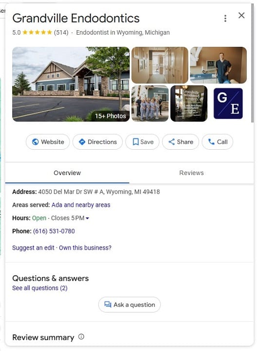 Google Business Profile Example