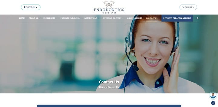 “Call Us” CTA on dental website